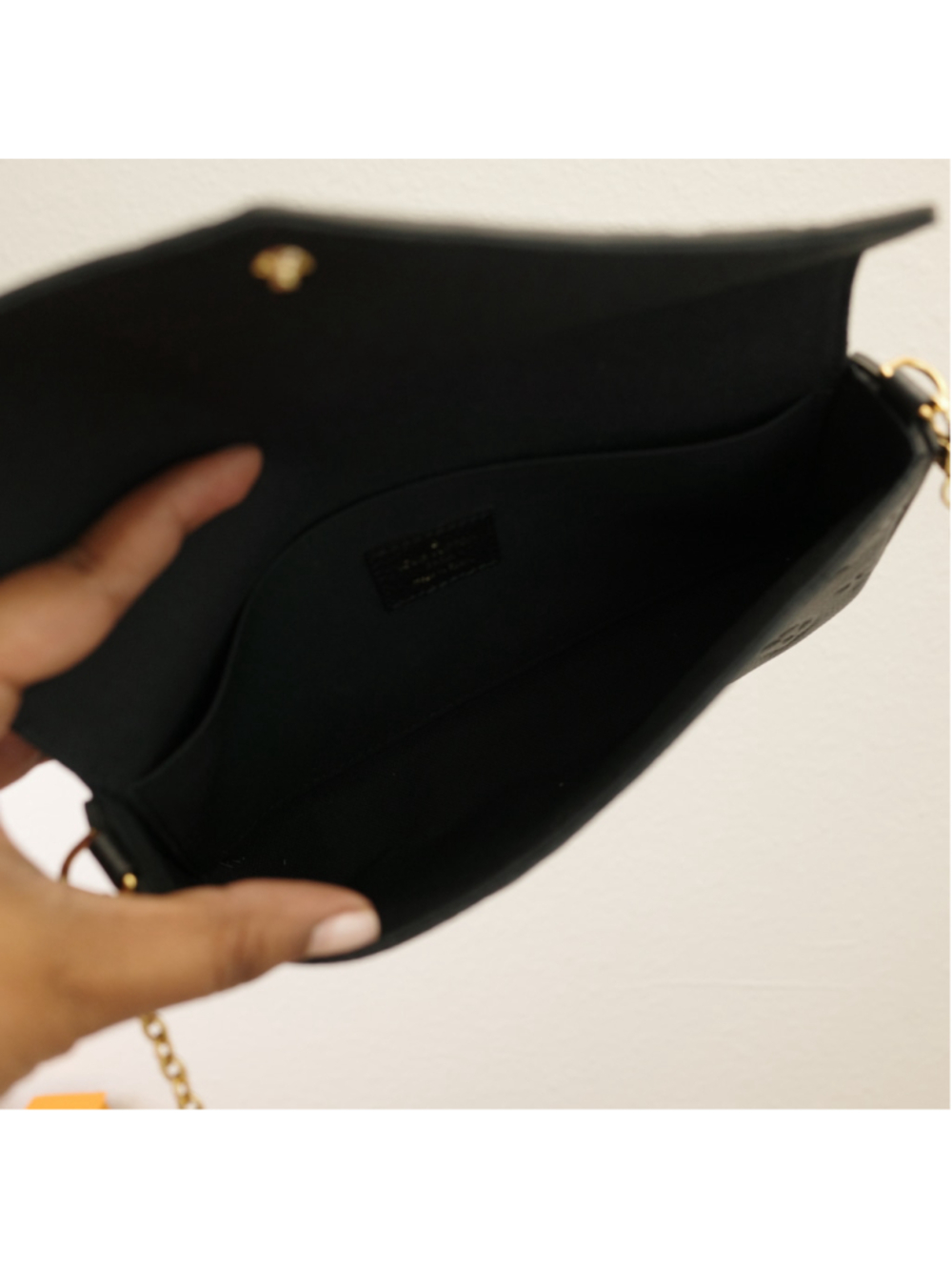 LOUIS VUITTON Black Empreinte Felice Pochette - Picture 7 of 16